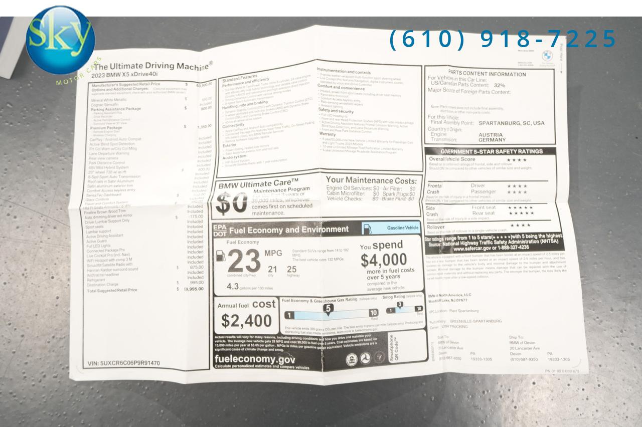 2023 BMW X5 AWD xDrive40i West Chester PA