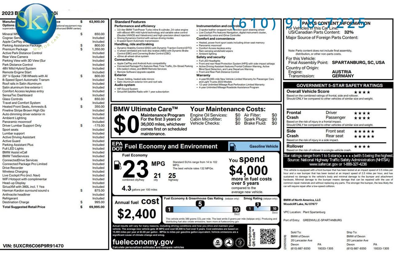 2023 BMW X5 AWD xDrive40i West Chester PA