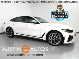 2023_BMW_i4 eDrive40 Gran Coupe_*M SPORT PKG, HEADS-UP DISPLAY, NAVIGATION, CURVED DISPLAY, SAFETY ALERTS, 360 VIEW CAMERAS, MOONROOF, HEATED SEATS/STEERING, ICONIC SOUNDS, HARMAN/KARDON, ANDROID & APPLE_ Round Rock TX