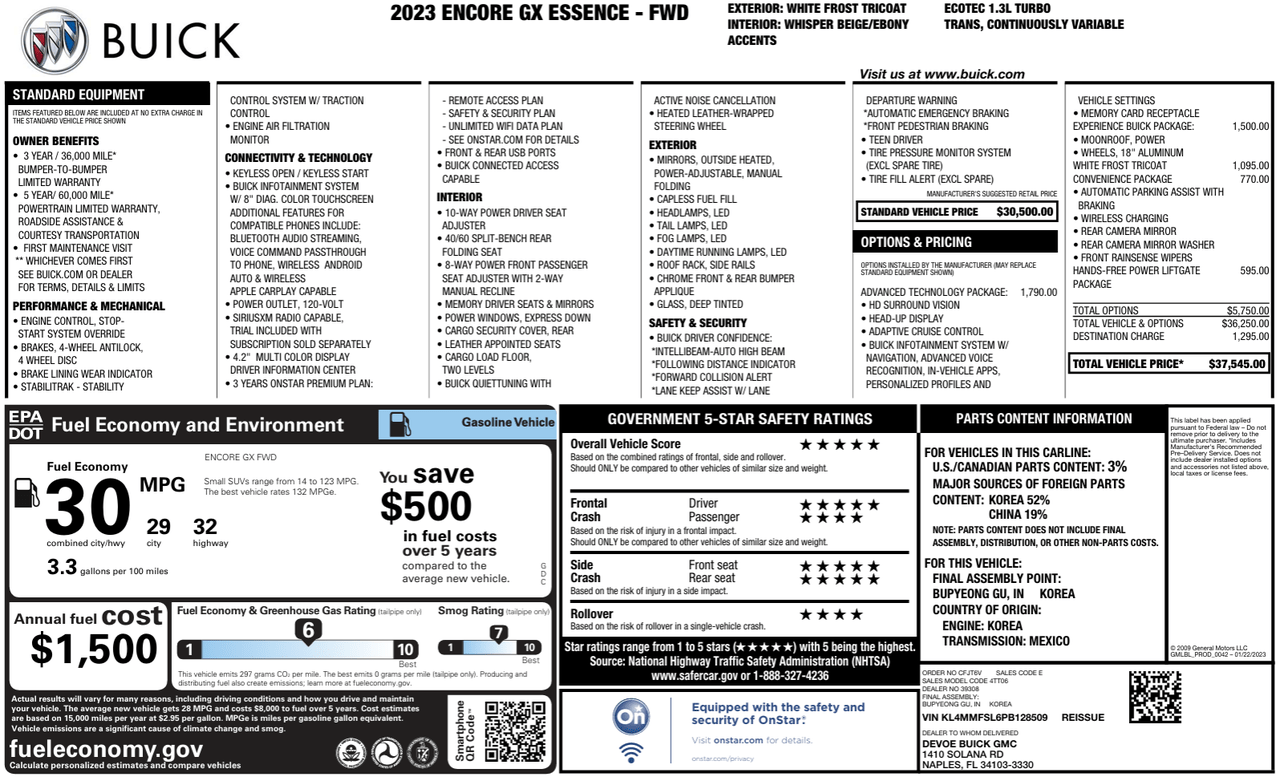 2023 BUICK ENCORE GX ESSENCE Knoxville TN