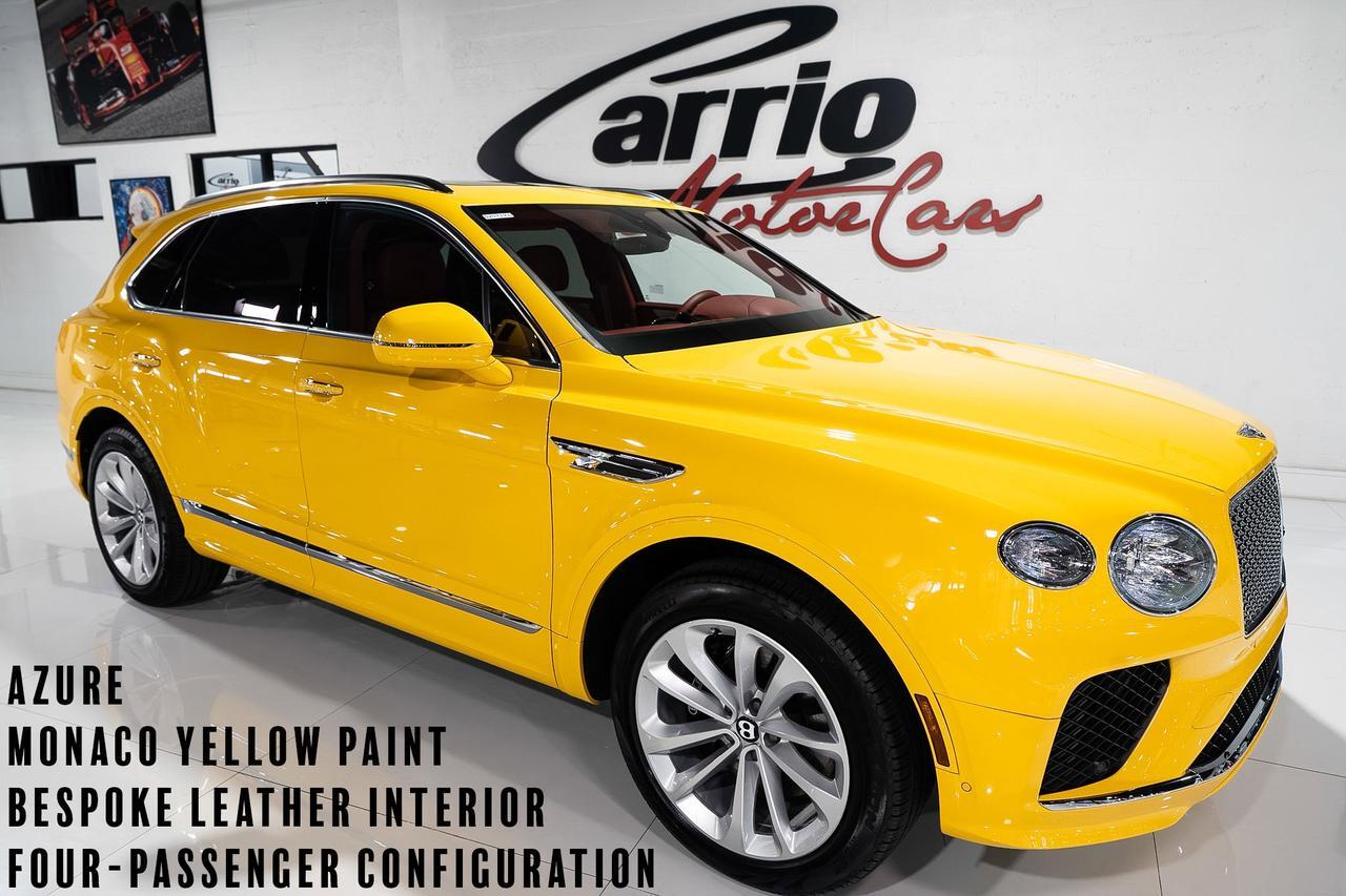 2023 Bentley Bentayga Azure Monaco Yellow paint, bespoke leather interior, four-passenger configuration AND MUCH MORE!!