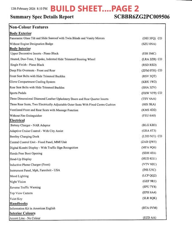 2023 Bentley Flying Spur S Hybrid ($293,730 MSRP!!) *$50,505 IN FACTORY OPTIONS* *ONLY 5400 MILES* *ICE ON HOTSPUR RED* San Diego CA