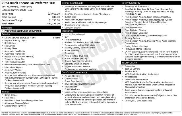 2023 Buick Encore GX Preferred Raleigh NC