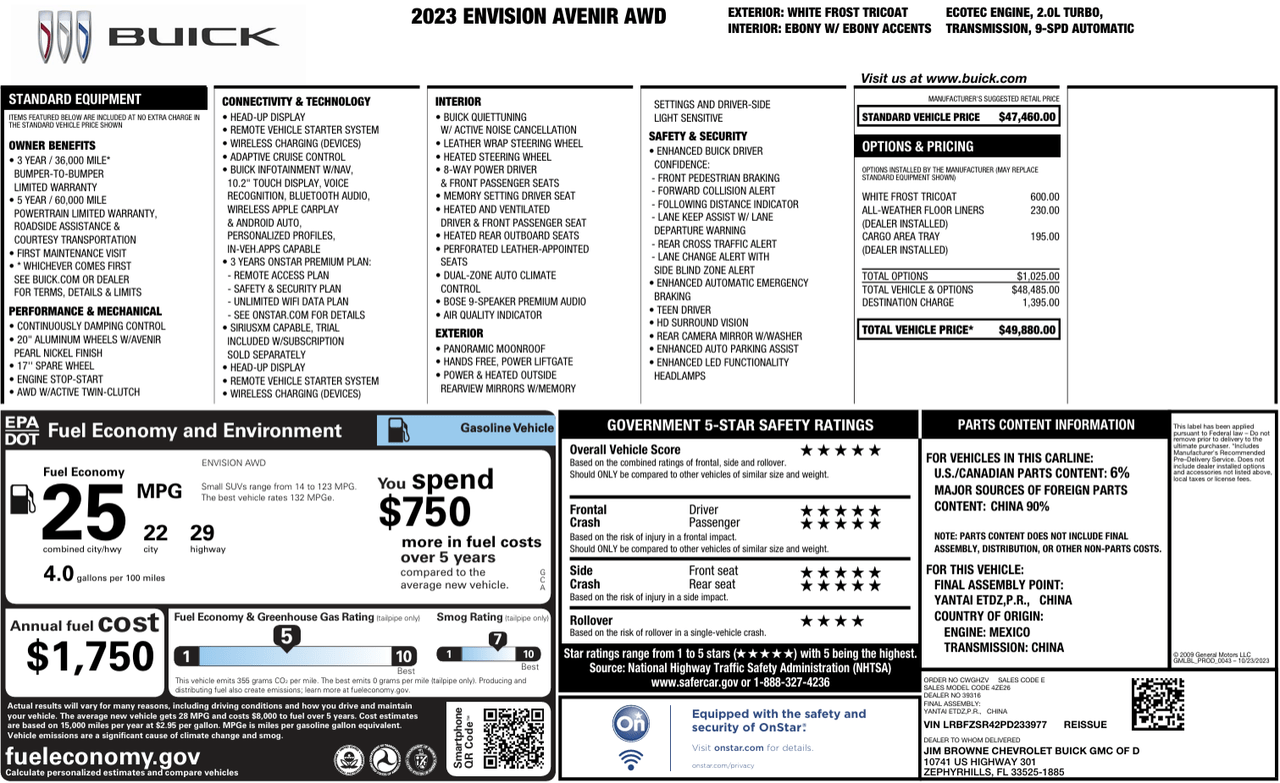 2023 Buick Envision Avenir Knoxville TN