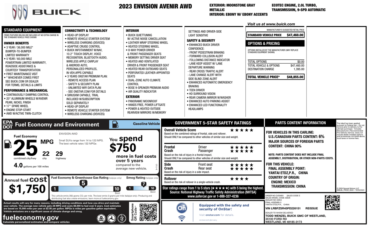 2023 Buick Envision Avenir Knoxville TN