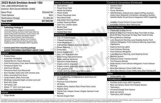 2023 Buick Envision Avenir Raleigh NC