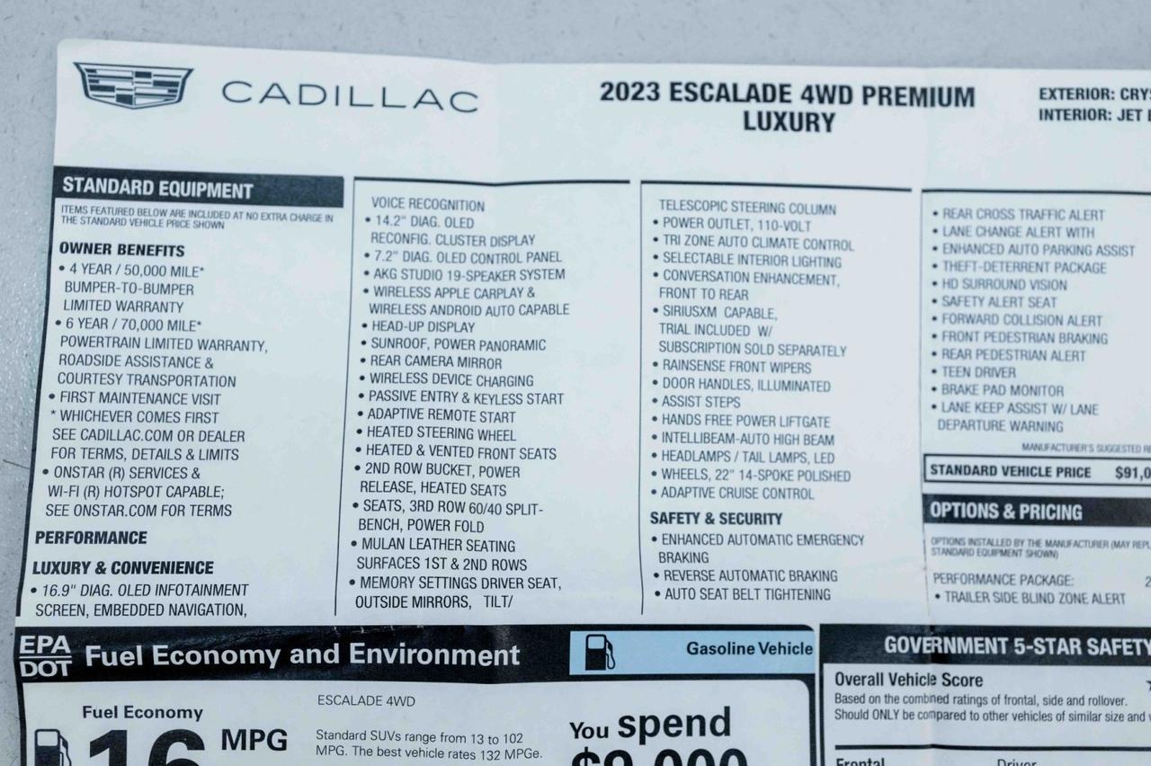 2023 Cadillac Escalade 4WD Premium Luxury Marietta GA