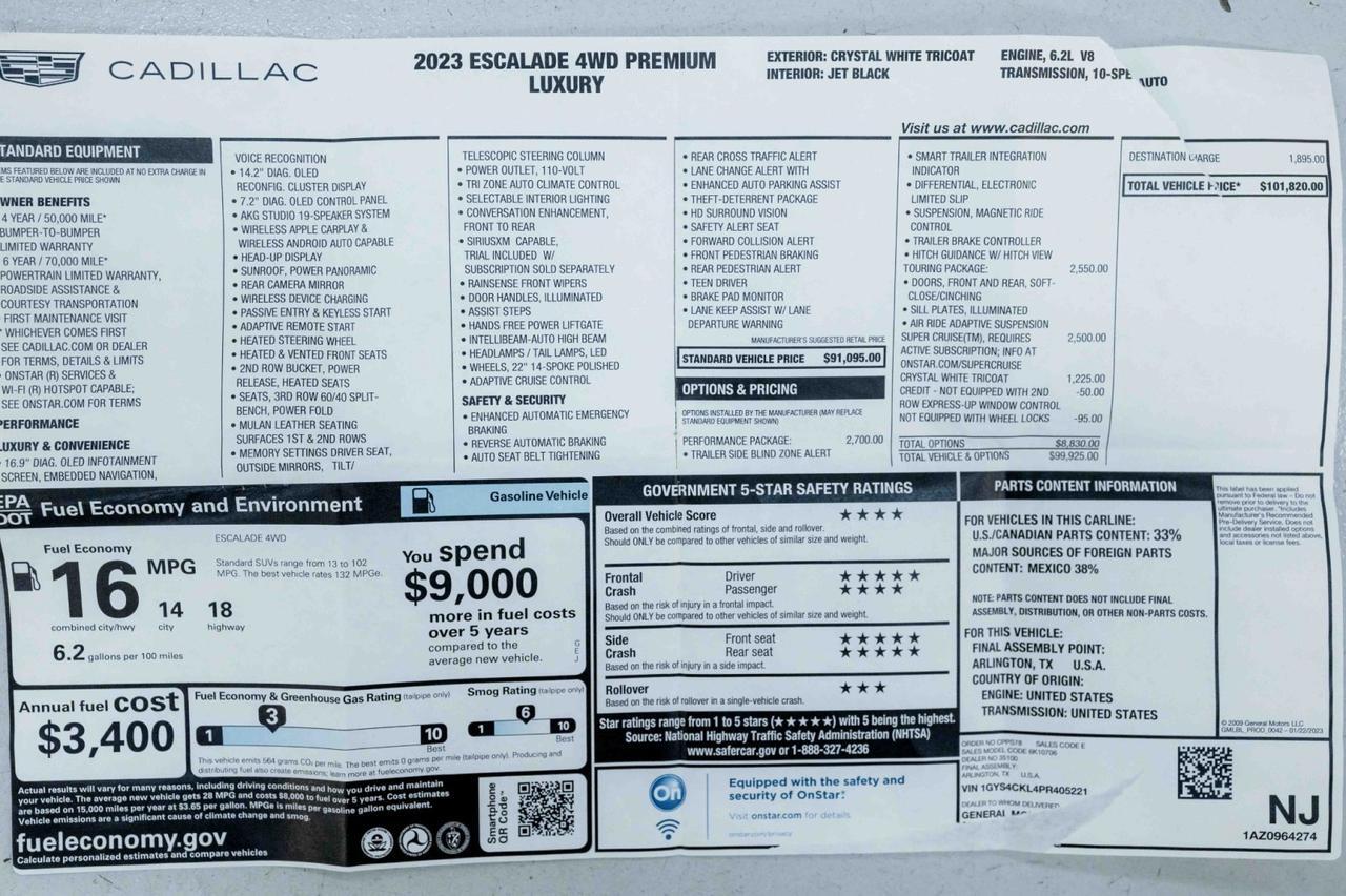 2023 Cadillac Escalade 4WD Premium Luxury Marietta GA