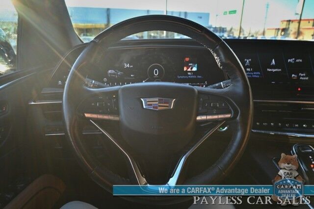 2023 Cadillac Escalade ESV Premium Luxury / 4X4 / Auto Start / Heated & Cooled Leather Seats / Heated Steering / Sunroof / NAV / HUD / DVD / Super Cruise / Lane Depart & Blind Spot / Rear Captain Chairs / 3rd Row / Seats 7 / Tow Pkg / 1-Owner Anchorage AK