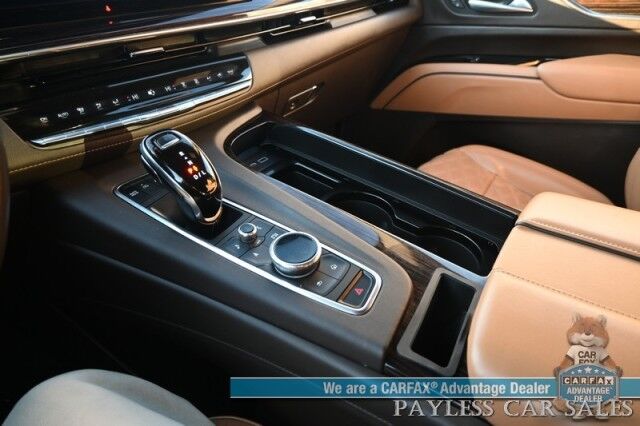 2023 Cadillac Escalade ESV Premium Luxury / 4X4 / Auto Start / Heated & Cooled Leather Seats / Heated Steering / Sunroof / NAV / HUD / DVD / Super Cruise / Lane Depart & Blind Spot / Rear Captain Chairs / 3rd Row / Seats 7 / Tow Pkg / 1-Owner Anchorage AK