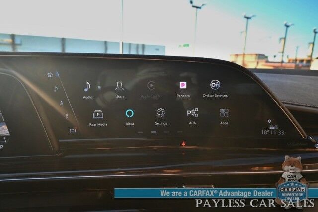 2023 Cadillac Escalade ESV Premium Luxury / 4X4 / Auto Start / Heated & Cooled Leather Seats / Heated Steering / Sunroof / NAV / HUD / Rear DVD / Super Cruise / Lane Depart & Blind Spot / Rear Captain Chairs / 3rd Row / Seats 7 / Tow Pkg / 1-Owner Anchorage AK