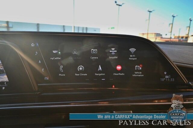 2023 Cadillac Escalade ESV Premium Luxury / 4X4 / Auto Start / Heated & Cooled Leather Seats / Heated Steering / Sunroof / NAV / HUD / Rear DVD / Super Cruise / Lane Depart & Blind Spot / Rear Captain Chairs / 3rd Row / Seats 7 / Tow Pkg / 1-Owner Anchorage AK