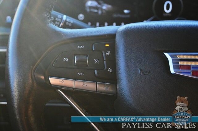 2023 Cadillac Escalade ESV Premium Luxury / 4X4 / Auto Start / Heated & Cooled Leather Seats / Heated Steering / Sunroof / NAV / HUD / Rear DVD / Super Cruise / Lane Depart & Blind Spot / Rear Captain Chairs / 3rd Row / Seats 7 / Tow Pkg / 1-Owner Anchorage AK