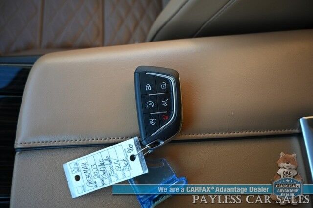 2023 Cadillac Escalade ESV Premium Luxury / 4X4 / Auto Start / Heated & Cooled Leather Seats / Heated Steering / Sunroof / NAV / HUD / Rear DVD / Super Cruise / Lane Depart & Blind Spot / Rear Captain Chairs / 3rd Row / Seats 7 / Tow Pkg / 1-Owner Anchorage AK