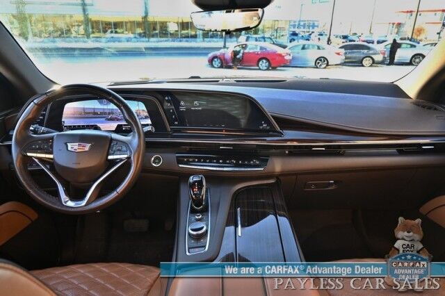 2023 Cadillac Escalade ESV Premium Luxury / 4X4 / Auto Start / Heated & Cooled Leather Seats / Heated Steering / Sunroof / NAV / HUD / Rear DVD / Super Cruise / Lane Depart & Blind Spot / Rear Captain Chairs / 3rd Row / Seats 7 / Tow Pkg / 1-Owner Anchorage AK