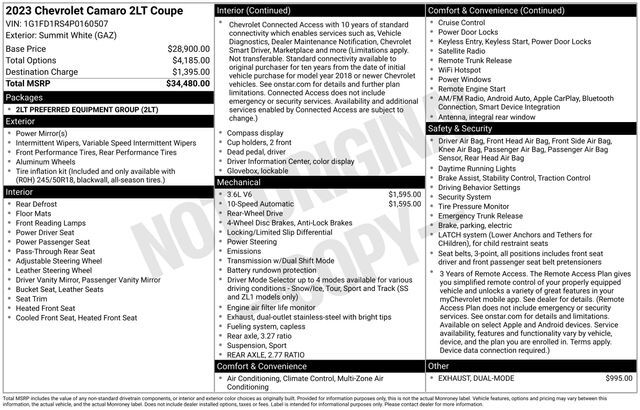 2023 Chevrolet Camaro 2LT Raleigh NC