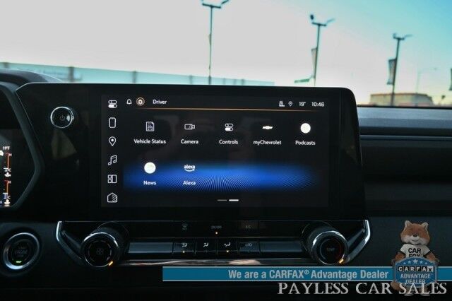 2023 Chevrolet Colorado WT / 4X4 / Crew Cab / Premium Cloth Seats / Power Windows, Mirrors, & Locks / Forward Collision & Lane Departure Alert / Keyless Entry & Start / Apple CarPlay & Android Auto / Back Up Camera / 1-Owner Anchorage AK