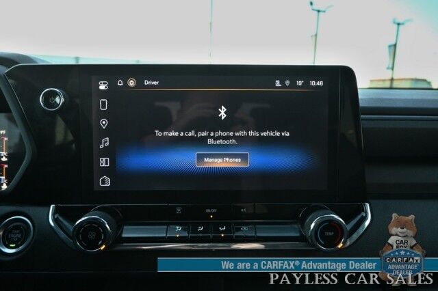 2023 Chevrolet Colorado WT / 4X4 / Crew Cab / Premium Cloth Seats / Power Windows, Mirrors, & Locks / Forward Collision & Lane Departure Alert / Keyless Entry & Start / Apple CarPlay & Android Auto / Back Up Camera / 1-Owner Anchorage AK