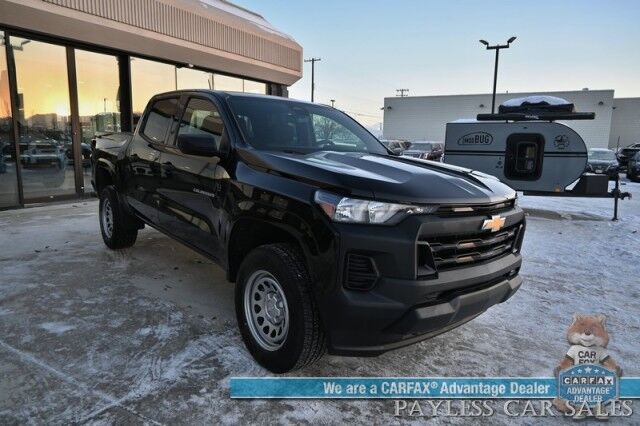 2023 Chevrolet Colorado WT / 4X4 / Crew Cab / Premium Cloth Seats / Power Windows, Mirrors, & Locks / Forward Collision & Lane Departure Alert / Keyless Entry & Start / Apple CarPlay & Android Auto / Back Up Camera / 1-Owner Anchorage AK