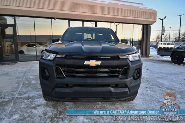 2023 Chevrolet Colorado WT / 4X4 / Crew Cab / Premium Cloth Seats / Power Windows, Mirrors, & Locks / Forward Collision & Lane Departure Alert / Keyless Entry & Start / Apple CarPlay & Android Auto / Back Up Camera / 1-Owner