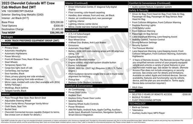 2023 Chevrolet Colorado Work Truck Raleigh NC