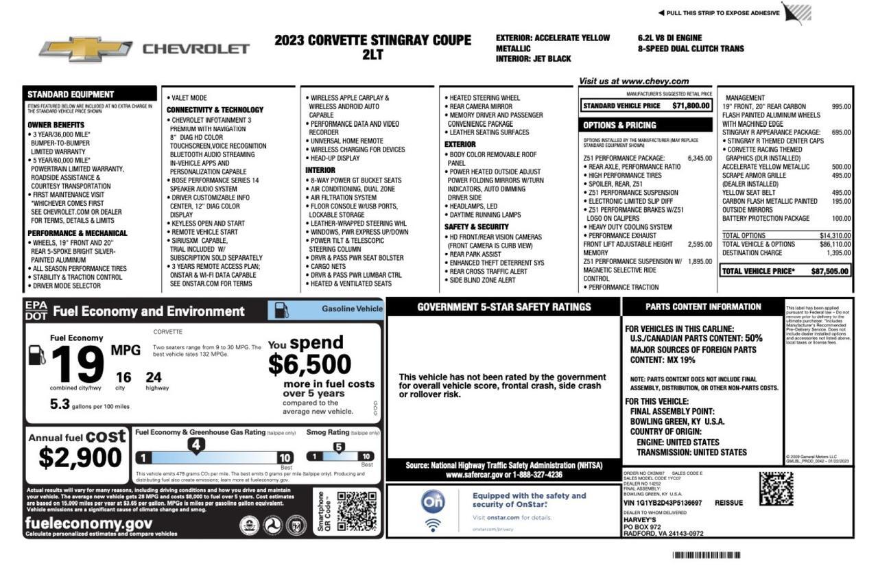 2023 Chevrolet Corvette 2LT Marietta GA