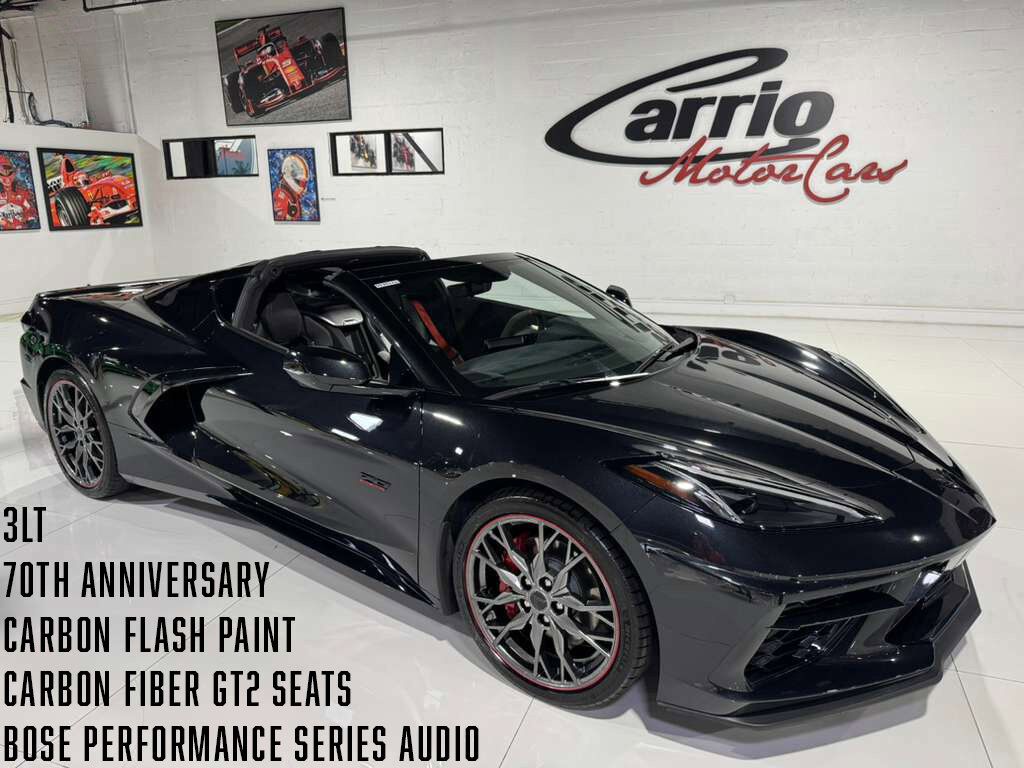 2023 Chevrolet Corvette 3LT 70th Anniversary, Carbon Flash paint, carbon GT2 seats, Bose Performance audio AND MUCH MORE!!