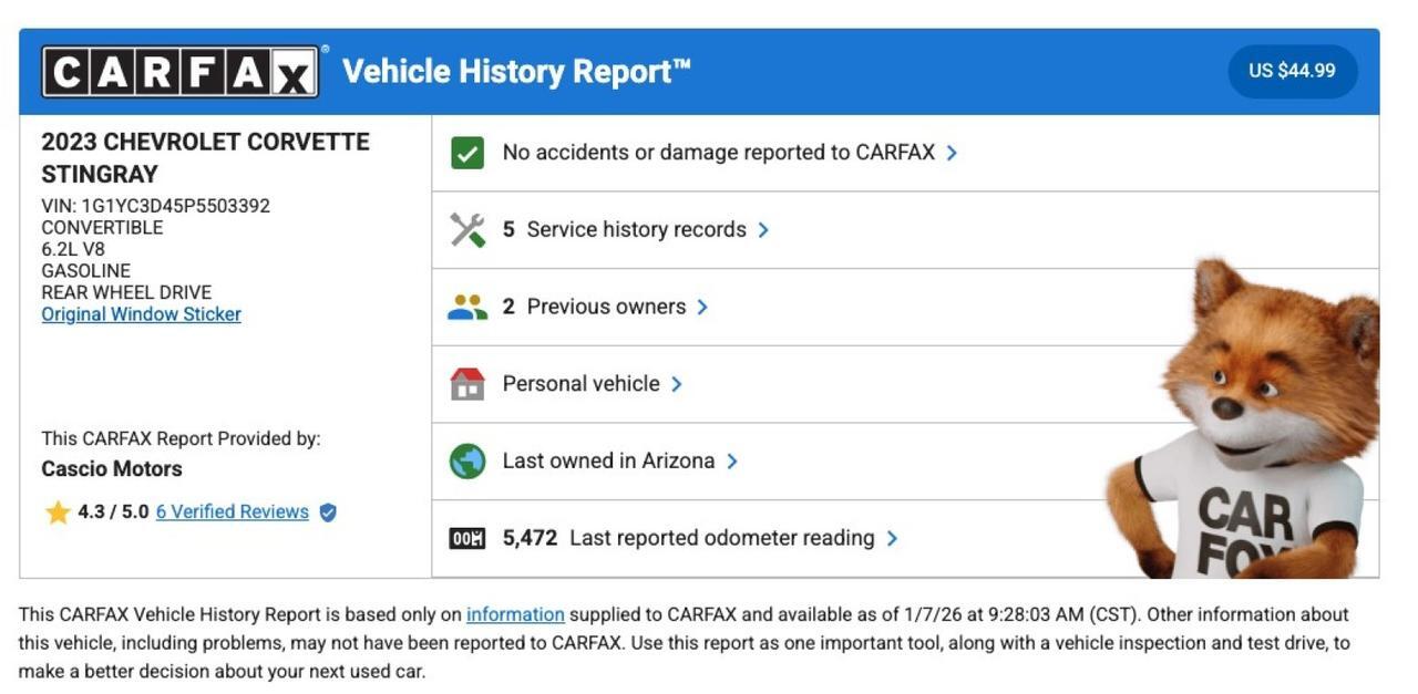 2023 Chevrolet Corvette 3LT 70th Anniversary Convertible Scottsdale AZ