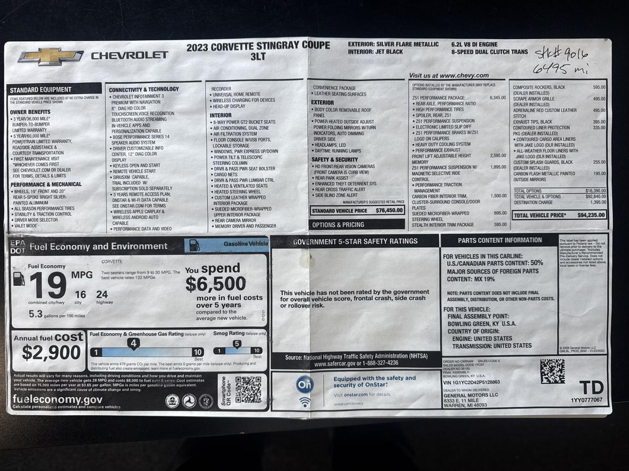 2023 Chevrolet Corvette 3LT Anaheim Hills CA