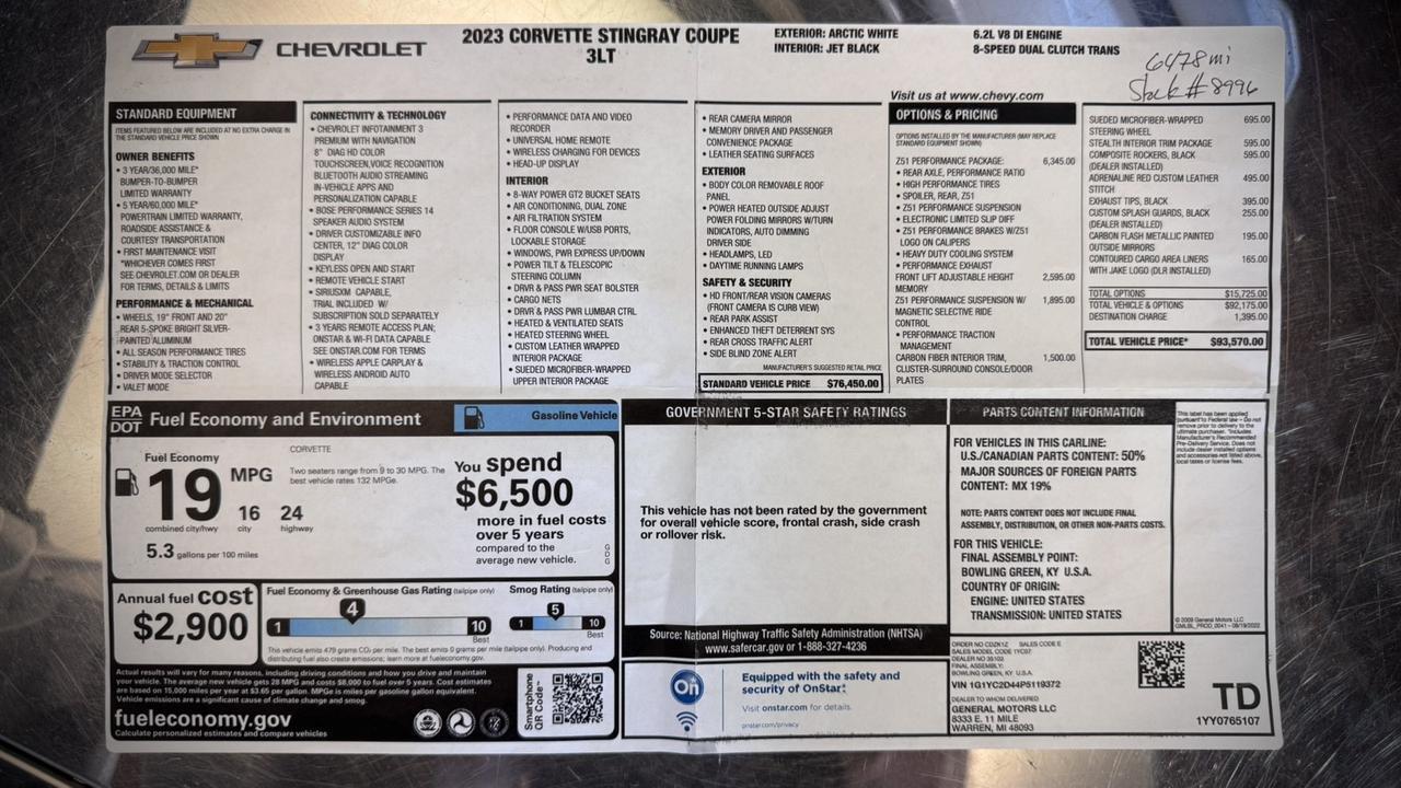 2023 Chevrolet Corvette 3LT Anaheim Hills CA