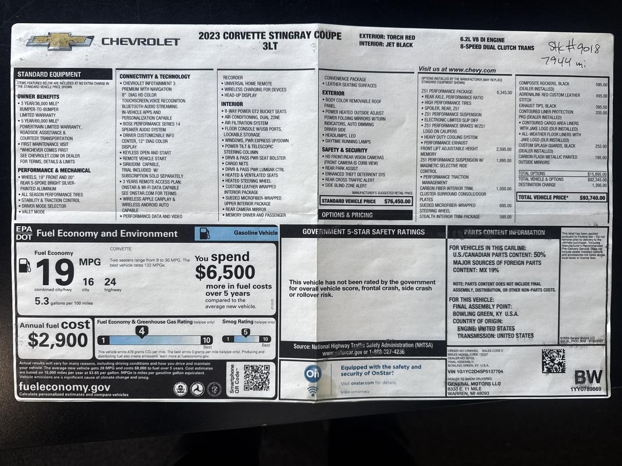 2023 Chevrolet Corvette 3LT Anaheim Hills CA
