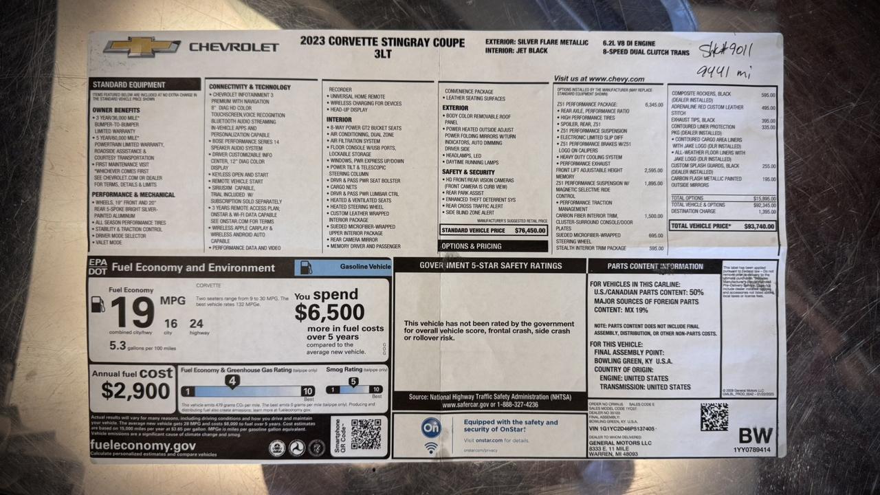 2023 Chevrolet Corvette 3LT Anaheim Hills CA