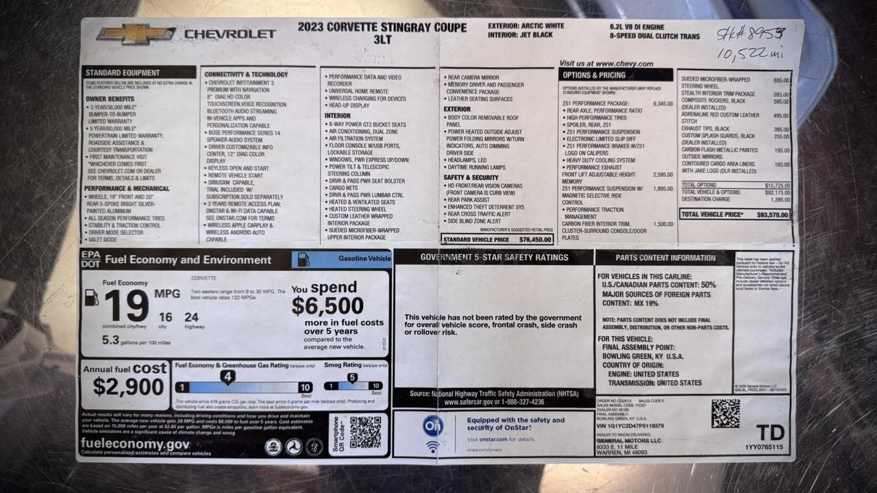 2023 Chevrolet Corvette 3LT Anaheim Hills CA