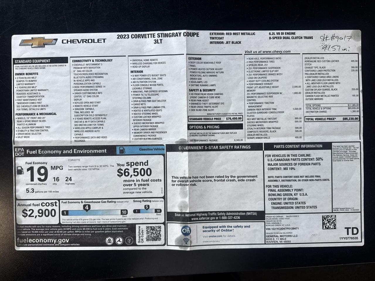 2023 Chevrolet Corvette 3LT Anaheim Hills CA