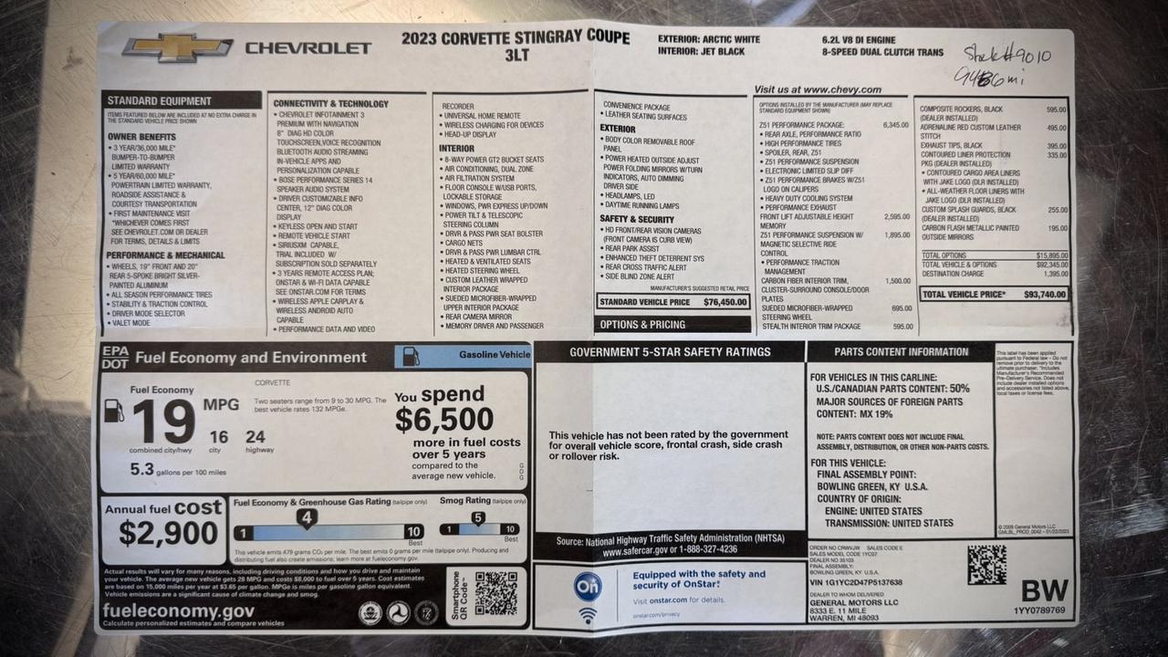 2023 Chevrolet Corvette 3LT Anaheim Hills CA