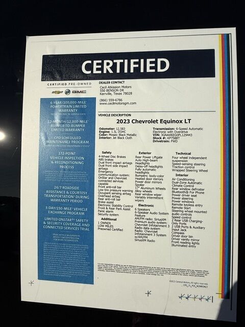 2023 Chevrolet Equinox LT  TX
