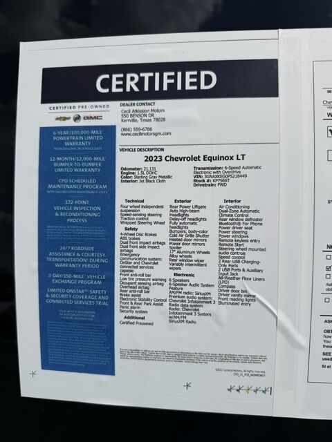 2023 Chevrolet Equinox LT  TX