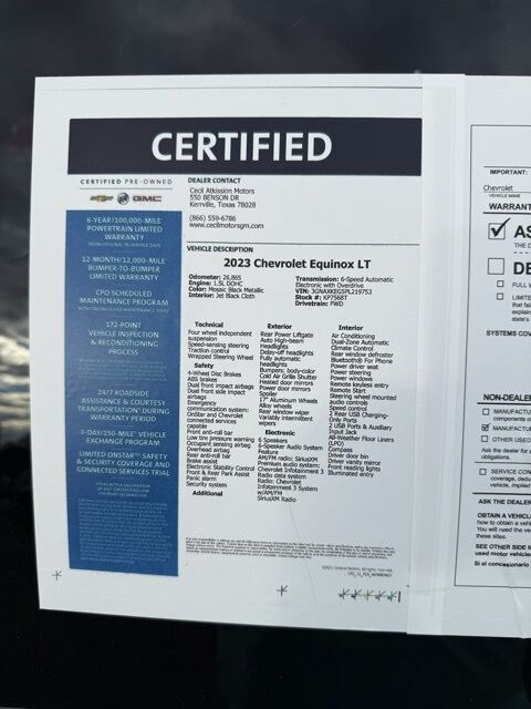2023 Chevrolet Equinox LT  TX