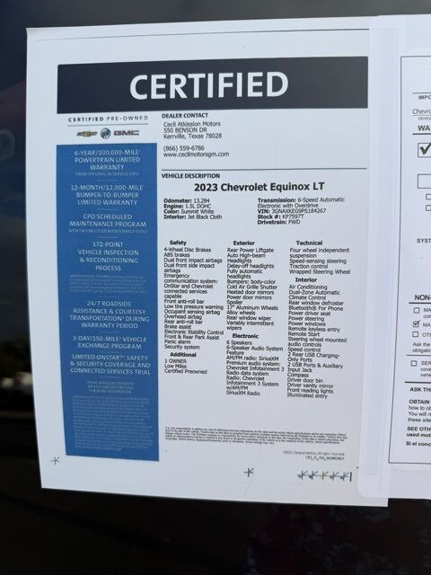 2023 Chevrolet Equinox LT TX 2023 Chevrolet Equinox LT TX