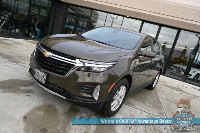 2023 Chevrolet Equinox LT / AWD / Power Premium Cloth Seats / Lane Departure & Forward Collision Warning / Apple CarPlay & Android Auto / Back Up Camera / Keyless Entry & Start / Block Heater / Aluminum Wheels / 30 MPG / 1-Owner Anchorage AK