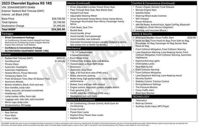 2023 Chevrolet Equinox RS Raleigh NC