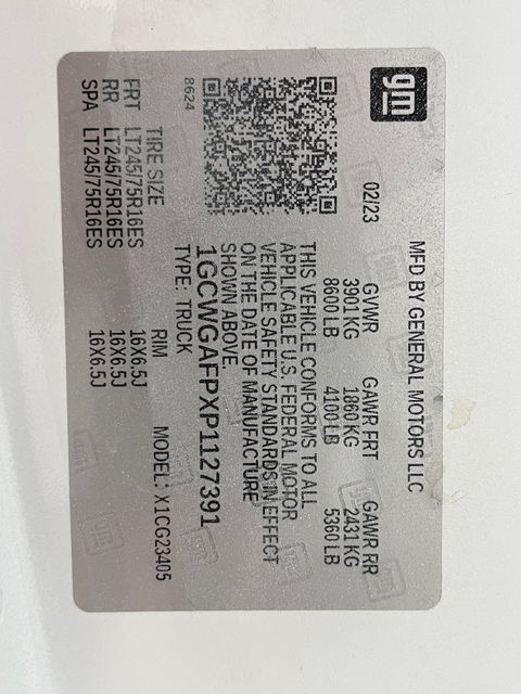 2023 Chevrolet Express 2500 Work Van