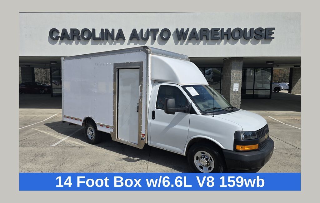 2023 Chevrolet Express 3500 Work Van 14ft box truck SRW w/Roll-up Door &Shelves Concord NC