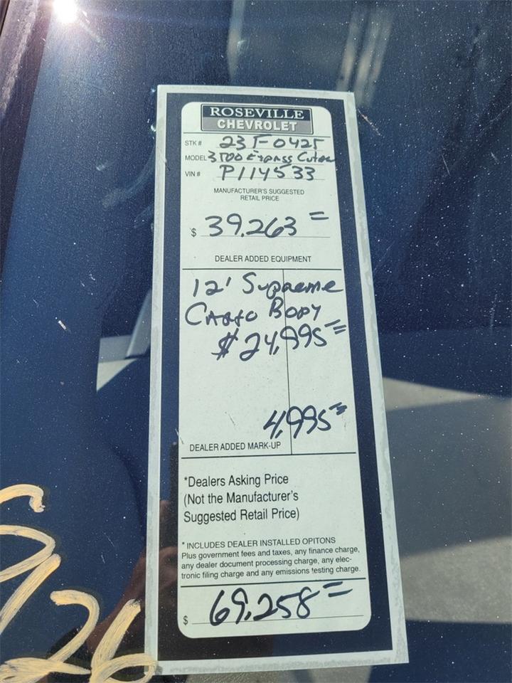 2023 Chevrolet Express 3500 Work Van Roseville CA