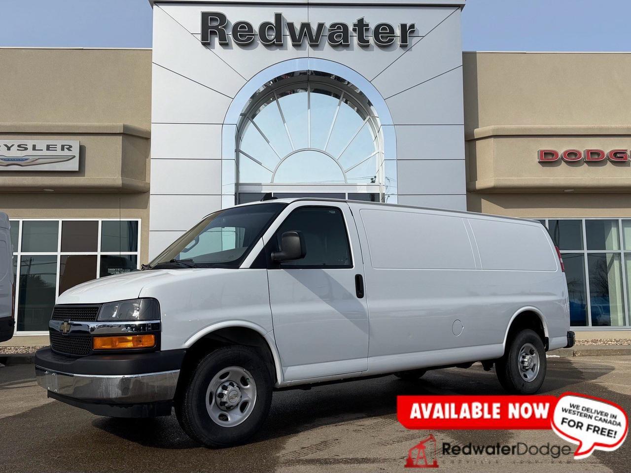 2023 Chevrolet Express Cargo Van 155IN Wheelbase | V6 Engine | RWD | Low KMs | Keyless Entry | White Exterior
