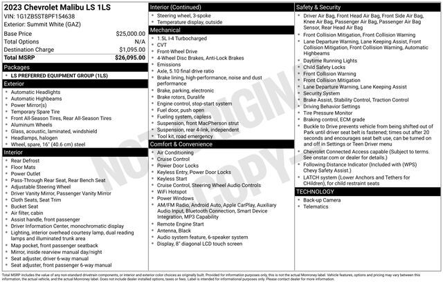 2023 Chevrolet Malibu LS Raleigh NC