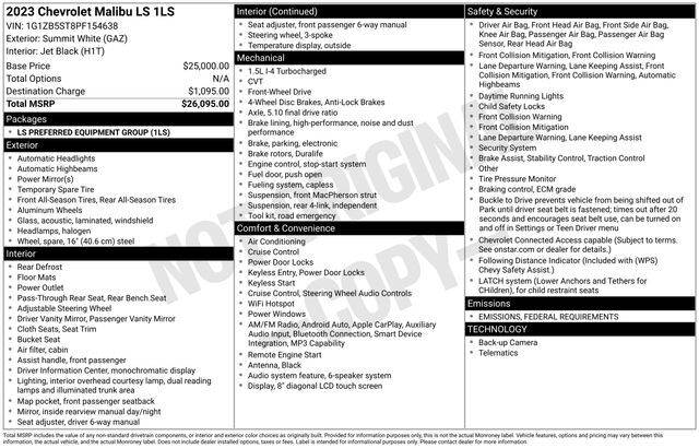 2023 Chevrolet Malibu LS Raleigh NC
