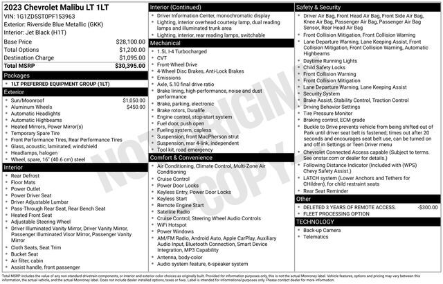 2023 Chevrolet Malibu LT Raleigh NC