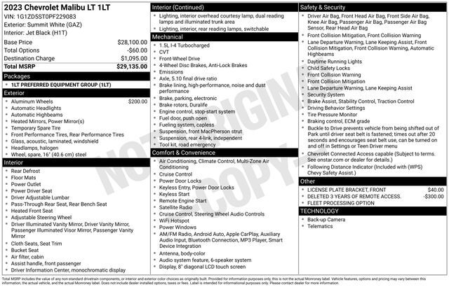 2023 Chevrolet Malibu LT Raleigh NC