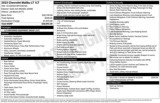 2023 Chevrolet Malibu LT Raleigh NC